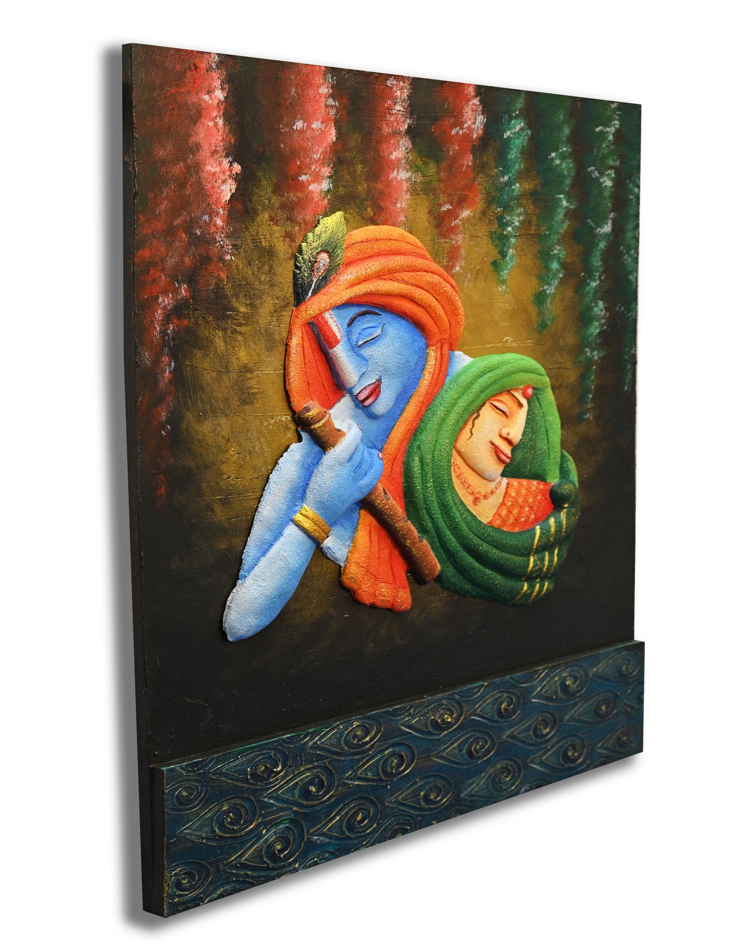 Radha Krishna Wall Decor 3D Painting | Spiritual Home Art | Buy Now