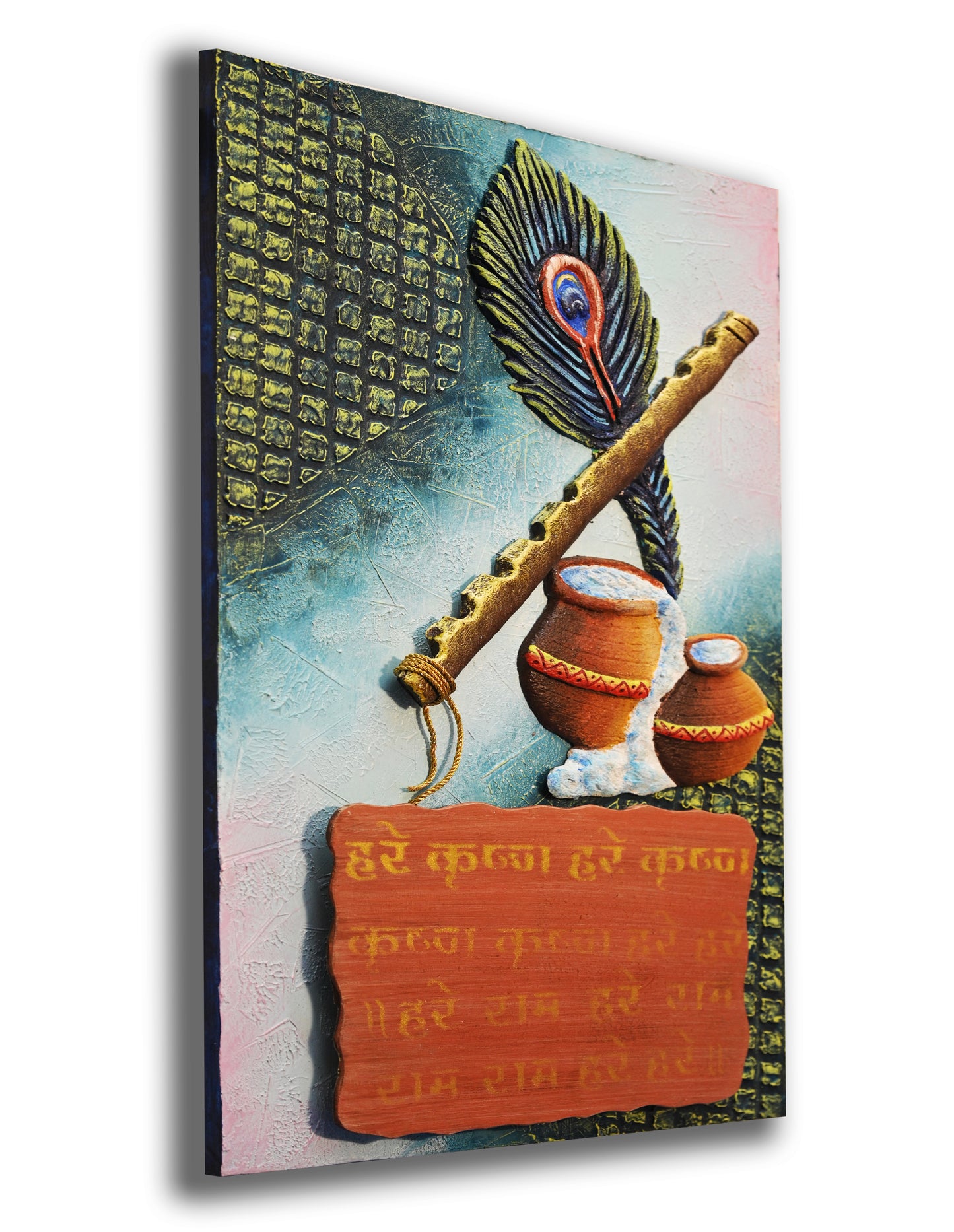 3D Krishna Flute| Wall Hanging Decor | Basuri